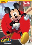 Disney Mickey Ve Çılgın Yarışçılar Neon Çıkartmalı Boyama Kitabı